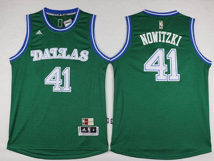 Dirk Nowitzki Revolution Dallas Mavericks green jersey