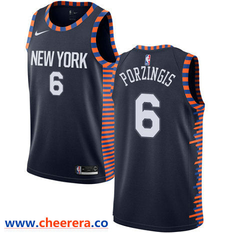 Kristaps Porzingis Dallas Mavericks navy jersey