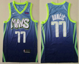 Luka Doncic Dallas Mavericks blue jersey