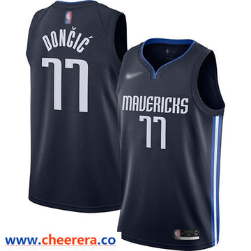 Luka Doncic Dallas Mavericks navy jersey
