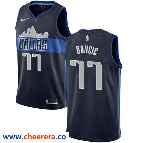 Luka Doncic Dallas Mavericks navy jersey