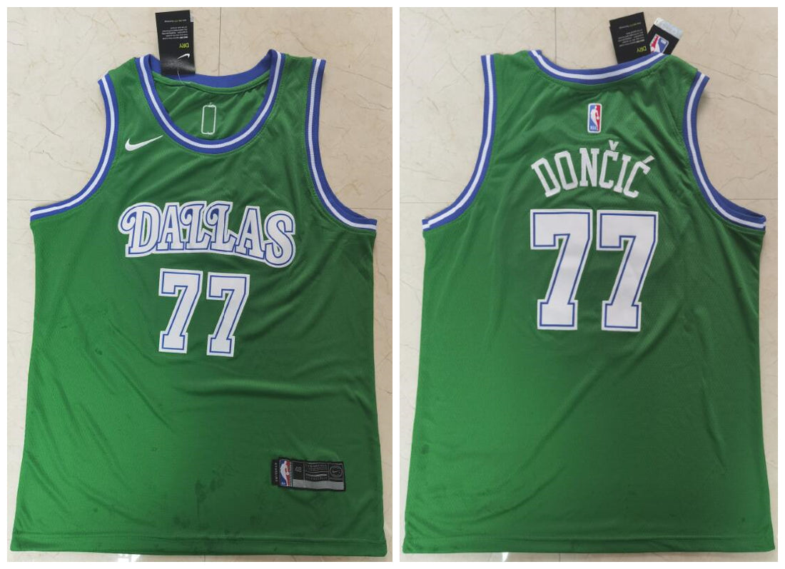 Luka Doncic Dallas Mavericks green jersey