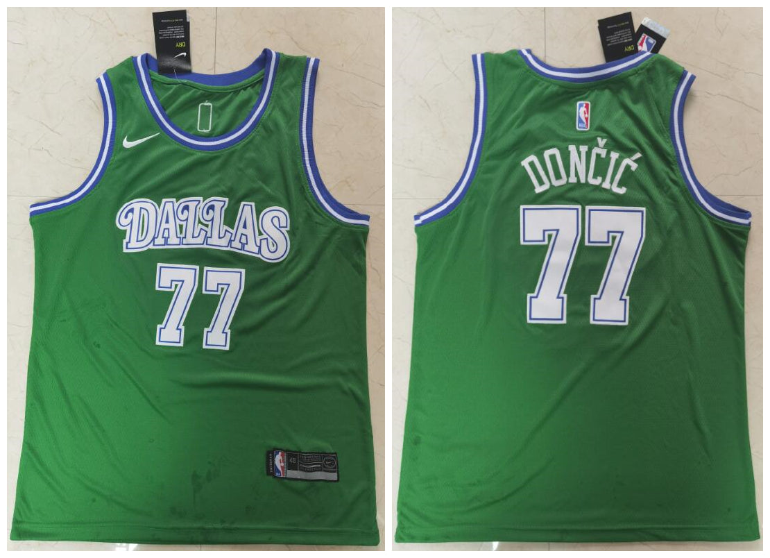 Luka Doncic Dallas Mavericks green jersey