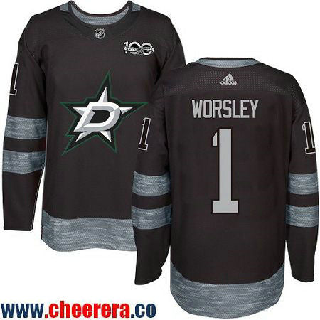 Gump Worsley Dallas Stars black jersey