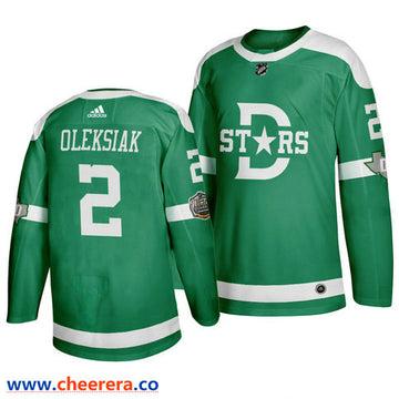 Jamie Oleksiak Dallas Stars green Winter Classic jersey