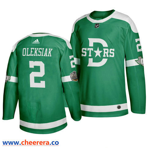 Jamie Oleksiak Dallas Stars green Winter Classic jersey
