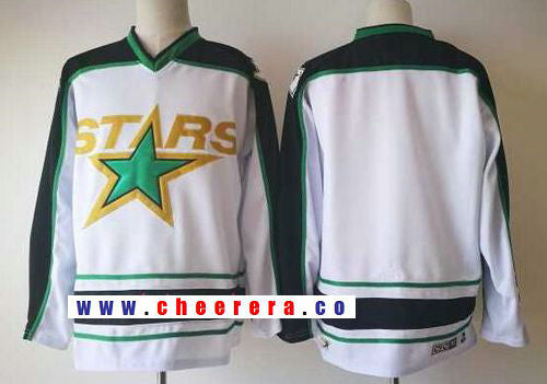 Custom Dallas Stars white Away jersey