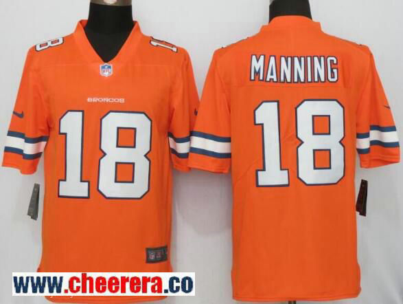 Peyton Manning Denver Broncos orange Color Rush jersey