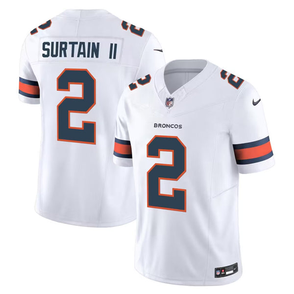 Pat Surtain II Denver Broncos white Vapor jersey