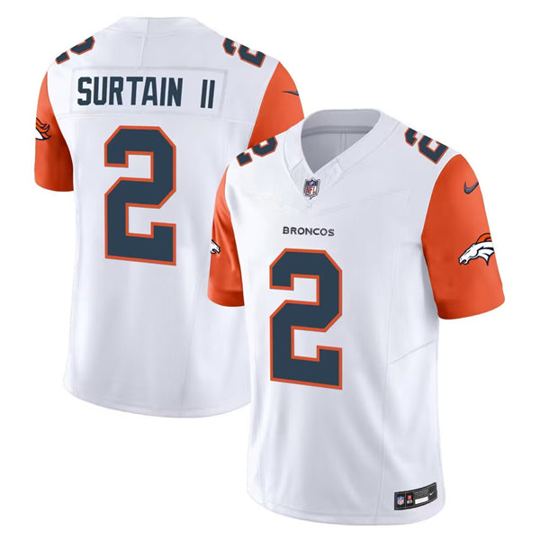 Pat Surtain II Denver Broncos white Vapor jersey