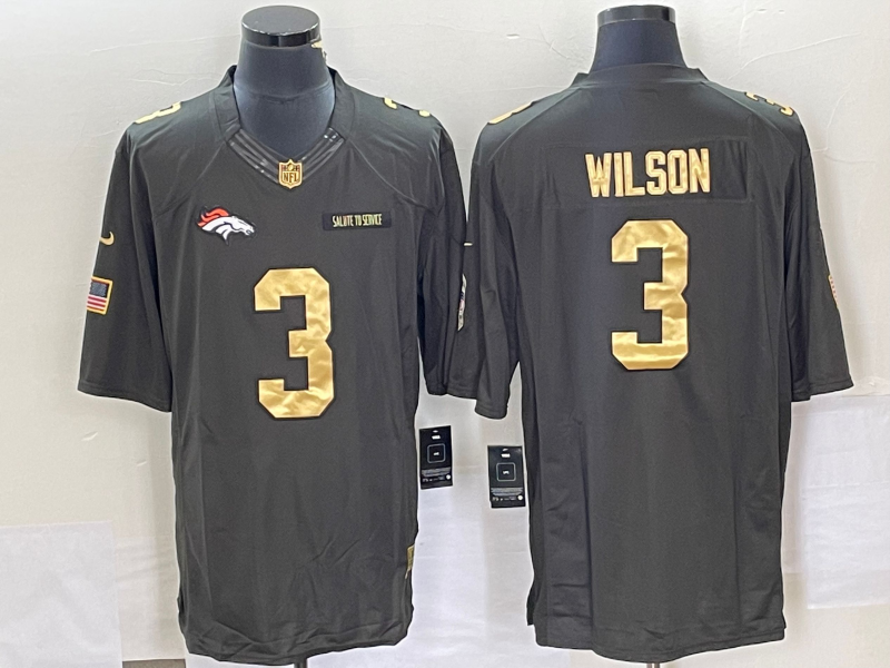 Russell Wilson Denver Broncos green Salute To Service jersey