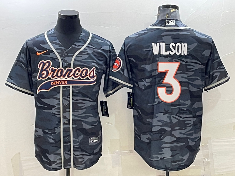 Russell Wilson Denver Broncos grey Camo jersey