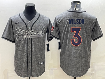 Russell Wilson Denver Broncos grey jersey