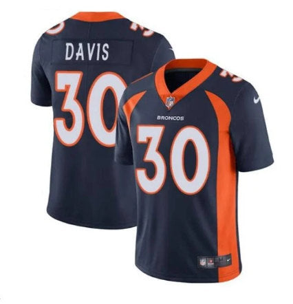 Terrell Davis Denver Broncos navy Vapor jersey