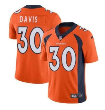 Terrell Davis Denver Broncos orange Vapor jersey