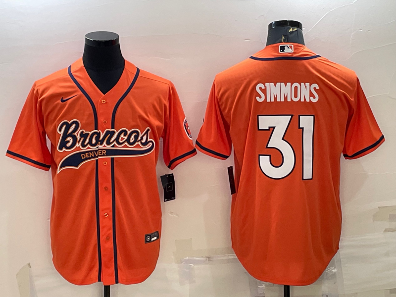 Justin Simmons Denver Broncos orange jersey