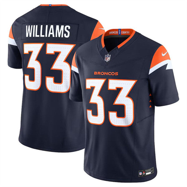 Javonte Williams Denver Broncos navy Vapor jersey