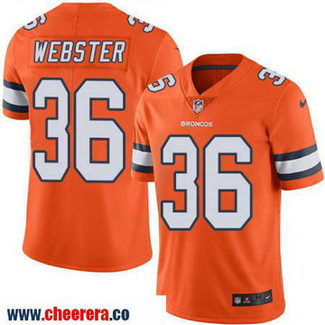 Kayvon Webster Denver Broncos orange Color Rush jersey