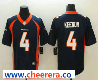 Case Keenum Denver Broncos navy Vapor jersey