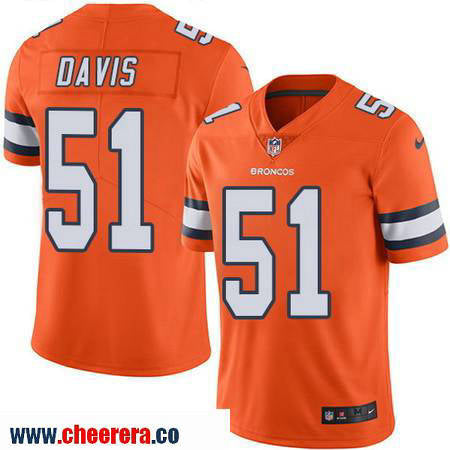 Todd Davis Denver Broncos orange Color Rush jersey