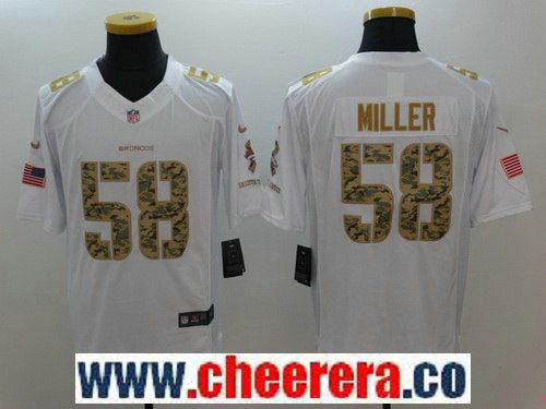 Von Miller Denver Broncos white Salute To Service jersey