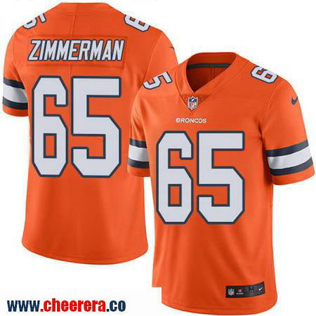 Gary Zimmerman Denver Broncos orange Color Rush jersey