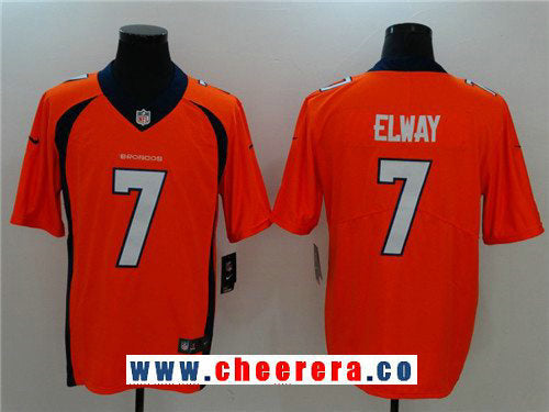 John Elway Denver Broncos orange Vapor jersey