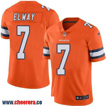 John Elway Denver Broncos orange Color Rush jersey