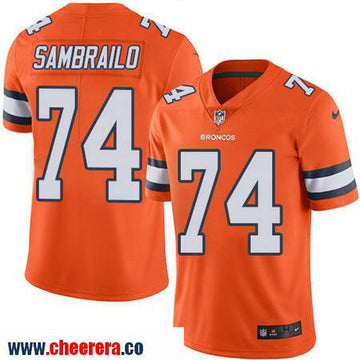 Ty Sambrailo Denver Broncos orange Color Rush jersey