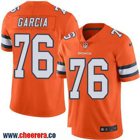 Max Garcia Denver Broncos orange Color Rush jersey