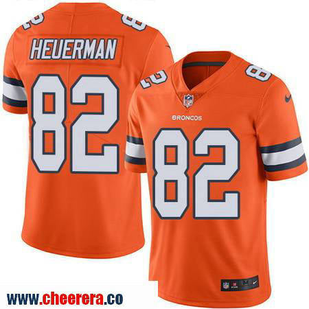 Jeff Heuerman Denver Broncos orange Color Rush jersey