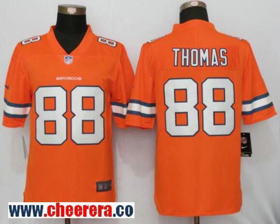 Demaryius Thomas Denver Broncos orange Color Rush jersey