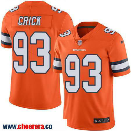 Jared Crick Denver Broncos orange Color Rush jersey