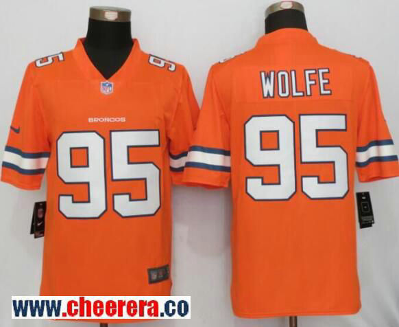 Derek Wolfe Denver Broncos orange Color Rush jersey
