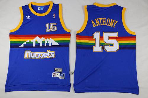 Carmelo Anthony Denver Nuggets blue Throwback jersey