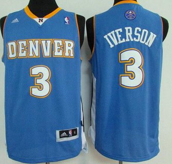 Allen Iverson Denver Nuggets blue jersey