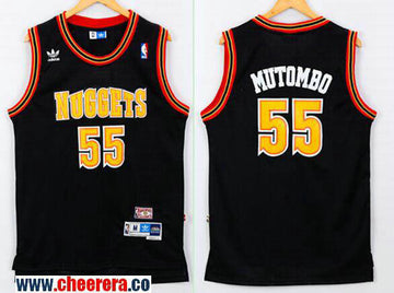 Dikembe Mutombo Denver Nuggets black Throwback jersey