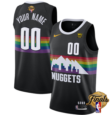 Custom Denver Nuggets black jersey