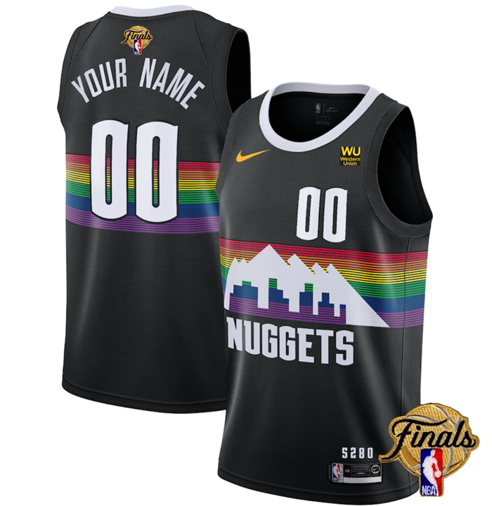 Custom Denver Nuggets black jersey