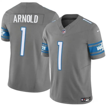 Terrion Arnold Detroit Lions gray Vapor jersey