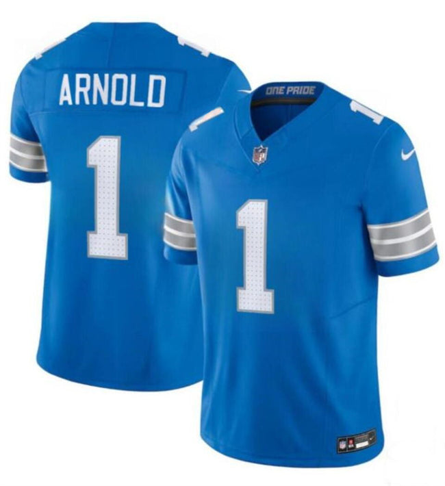 Terrion Arnold New Detroit Lions blue Vapor jersey