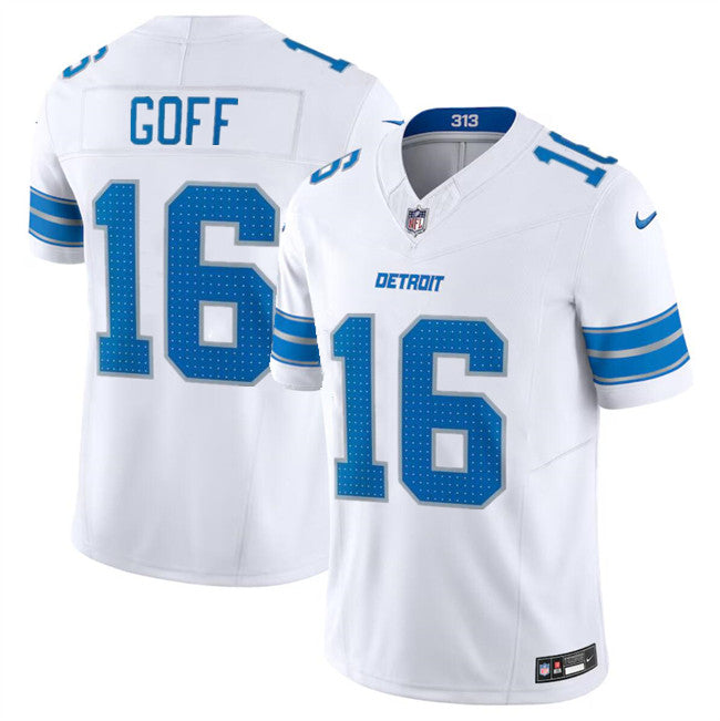 Jared Goff Detroit Lions white Vapor jersey