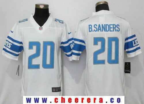 Barry Sanders Detroit Lions white Vapor jersey