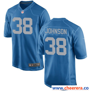 Ty Johnson Detroit Lions blue Limited jersey