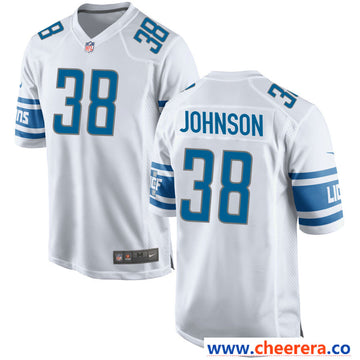 Ty Johnson Detroit Lions white Limited jersey