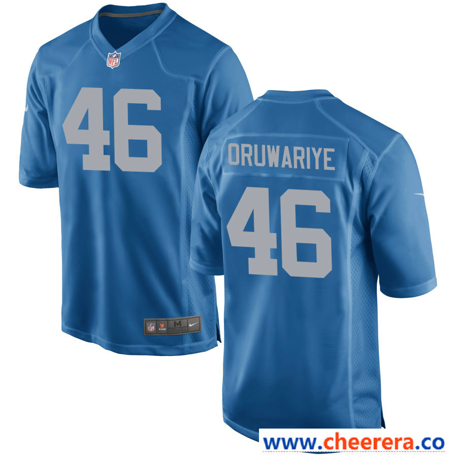 Amani Oruwariye Detroit Lions blue Limited jersey