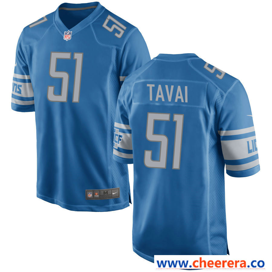Jahlani Tavai Detroit Lions blue Limited jersey