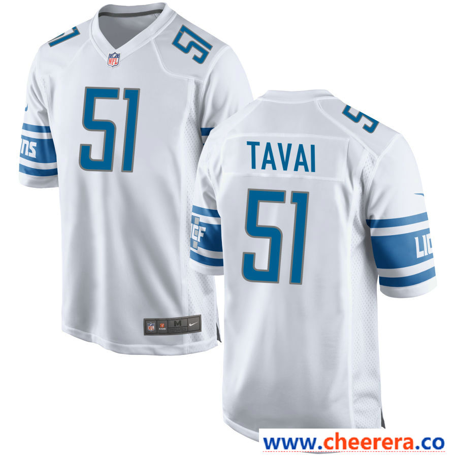 Jahlani Tavai Detroit Lions white Limited jersey