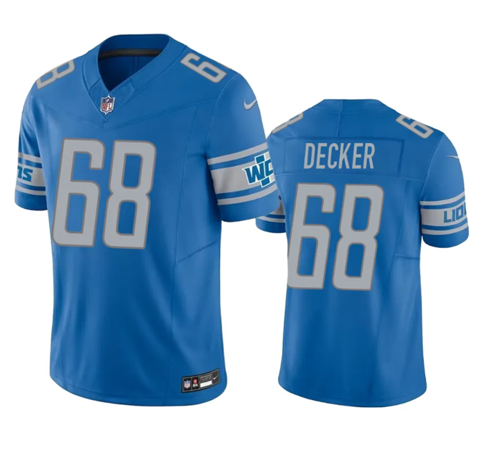 Taylor Decker Detroit Lions blue Vapor jersey