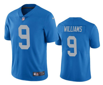 Jameson Williams Detroit Lions blue Vapor jersey